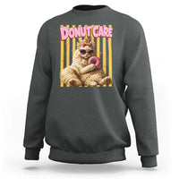 Funny Princess Cat Eating Donut Sweatshirt Sci-Fi Book Lover Gift