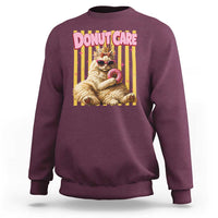 Funny Princess Cat Eating Donut Sweatshirt Sci-Fi Book Lover Gift