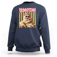 Funny Princess Cat Eating Donut Sweatshirt Sci-Fi Book Lover Gift