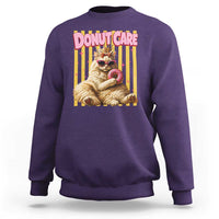 Funny Princess Cat Eating Donut Sweatshirt Sci-Fi Book Lover Gift