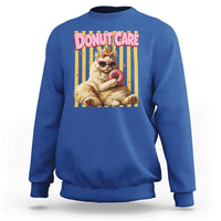 Funny Princess Cat Eating Donut Sweatshirt Sci-Fi Book Lover Gift