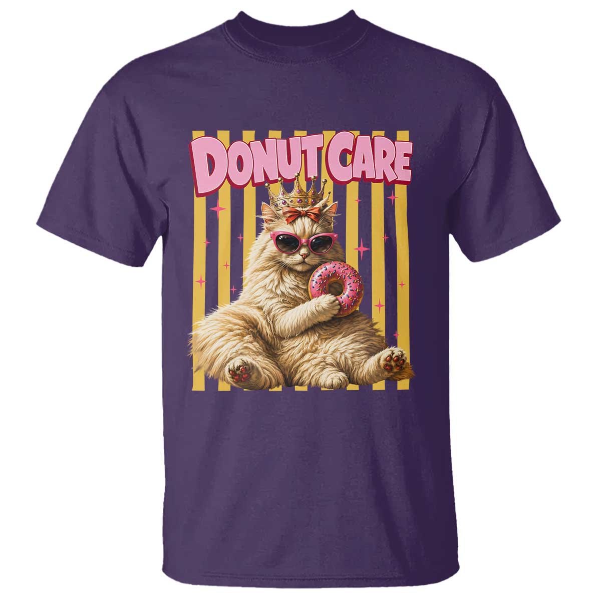 Funny Princess Cat Eating Donut T Shirt Sci-Fi Book Lover Gift