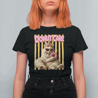Funny Princess Cat Eating Donut T Shirt For Women Sci-Fi Book Lover Gift
