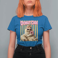 Funny Princess Cat Eating Donut T Shirt For Women Sci-Fi Book Lover Gift