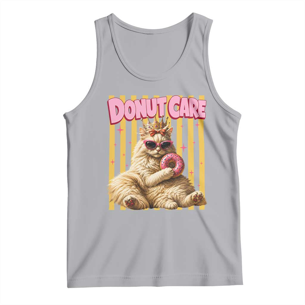 Funny Princess Cat Eating Donut Tank Top Sci-Fi Book Lover Gift