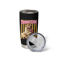 Funny Princess Cat Eating Donut Tumbler Cup Sci-Fi Book Lover Gift