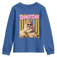 Funny Princess Cat Eating Donut Youth Sweatshirt Sci-Fi Book Lover Gift
