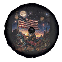 Funny Princess Cat On Dinosaur Patriotic Freedom Gift Spare Tire Cover