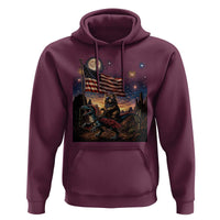 Funny Princess Cat On Dinosaur Patriotic Freedom Gift Hoodie