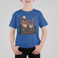 Funny Princess Cat On Dinosaur Patriotic Freedom Gift T Shirt For Kid