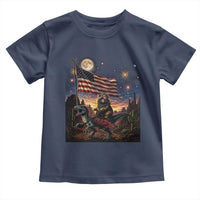 Funny Princess Cat On Dinosaur Patriotic Freedom Gift Toddler T Shirt