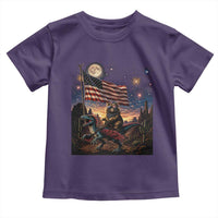 Funny Princess Cat On Dinosaur Patriotic Freedom Gift Toddler T Shirt