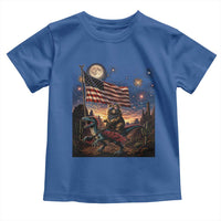 Funny Princess Cat On Dinosaur Patriotic Freedom Gift Toddler T Shirt