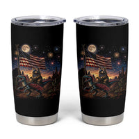 Funny Princess Cat On Dinosaur Patriotic Freedom Gift Tumbler Cup