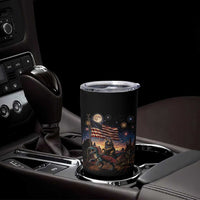 Funny Princess Cat On Dinosaur Patriotic Freedom Gift Tumbler Cup
