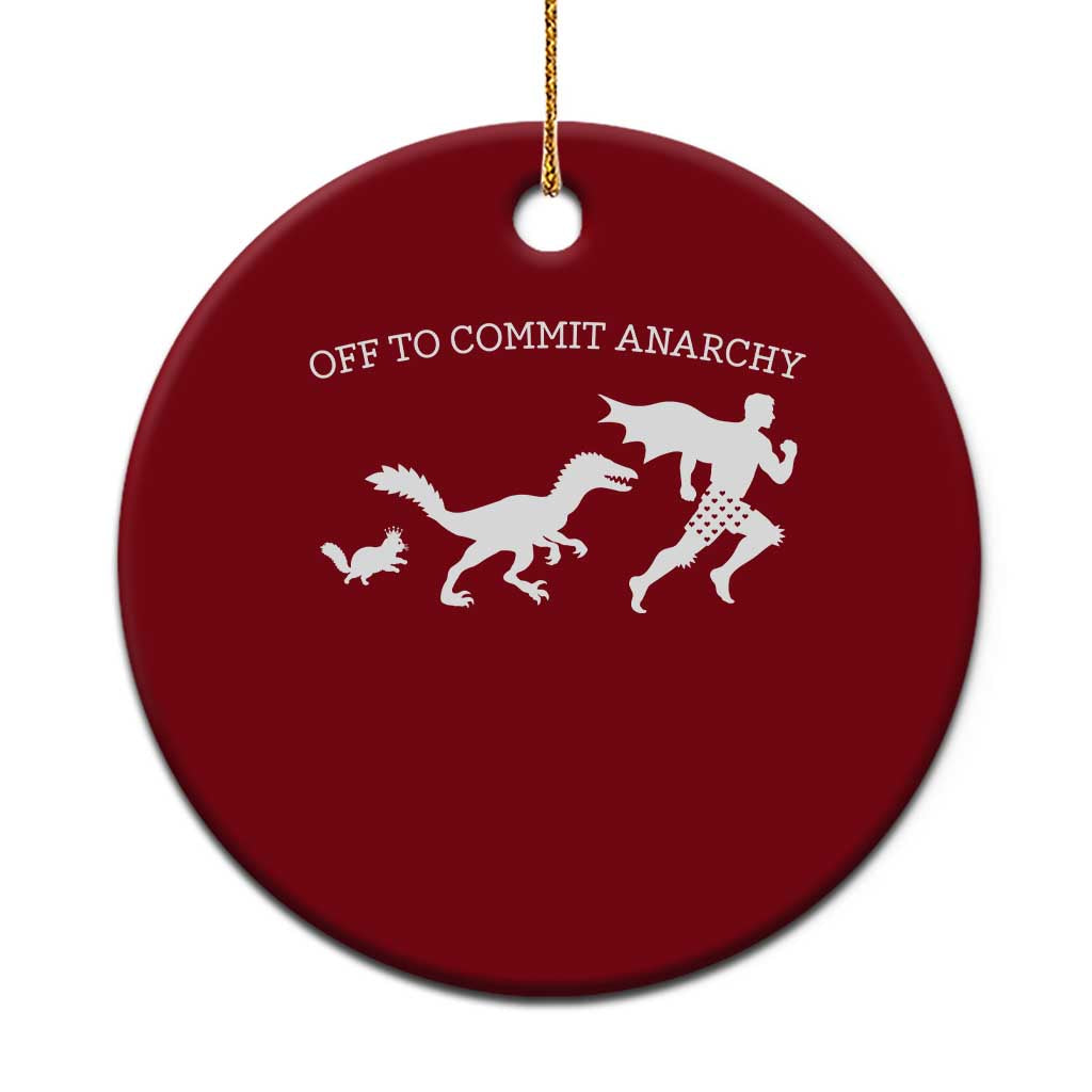 Funny Princess Cat Sci Fi Gift Ceramic Ornament Off To Commit Anarchy