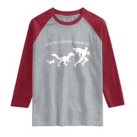 Funny Princess Cat Sci Fi Gift Raglan Shirt Off To Commit Anarchy