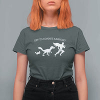 Funny Princess Cat Sci Fi Gift T Shirt For Women Off To Commit Anarchy