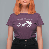 Funny Princess Cat Sci Fi Gift T Shirt For Women Off To Commit Anarchy