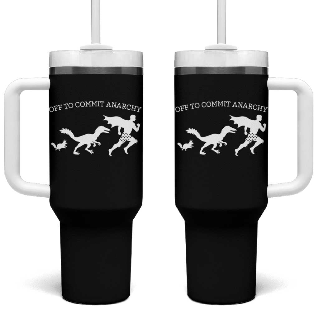 Funny Princess Cat Sci Fi Gift Tumbler With Handle Off To Commit Anarchy
