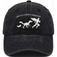 Funny Princess Cat Sci Fi Gift Washed Cotton Baseball Cap Off To Commit Anarchy