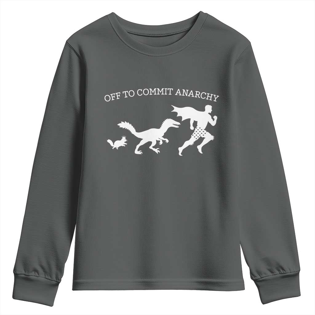 Funny Princess Cat Sci Fi Gift Youth Sweatshirt Off To Commit Anarchy