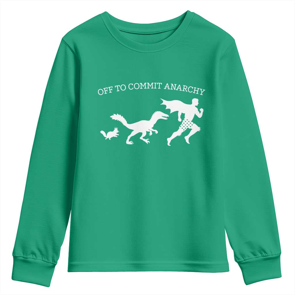 Funny Princess Cat Sci Fi Gift Youth Sweatshirt Off To Commit Anarchy