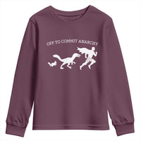 Funny Princess Cat Sci Fi Gift Youth Sweatshirt Off To Commit Anarchy
