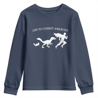 Funny Princess Cat Sci Fi Gift Youth Sweatshirt Off To Commit Anarchy