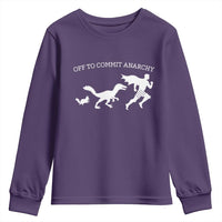 Funny Princess Cat Sci Fi Gift Youth Sweatshirt Off To Commit Anarchy