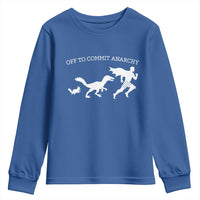 Funny Princess Cat Sci Fi Gift Youth Sweatshirt Off To Commit Anarchy