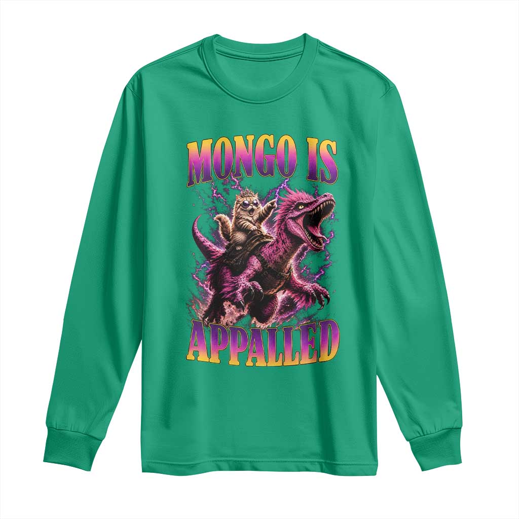 Fantasy Book Reader Geeky Cat Lover Long Sleeve Shirt Mongo Is Appalled
