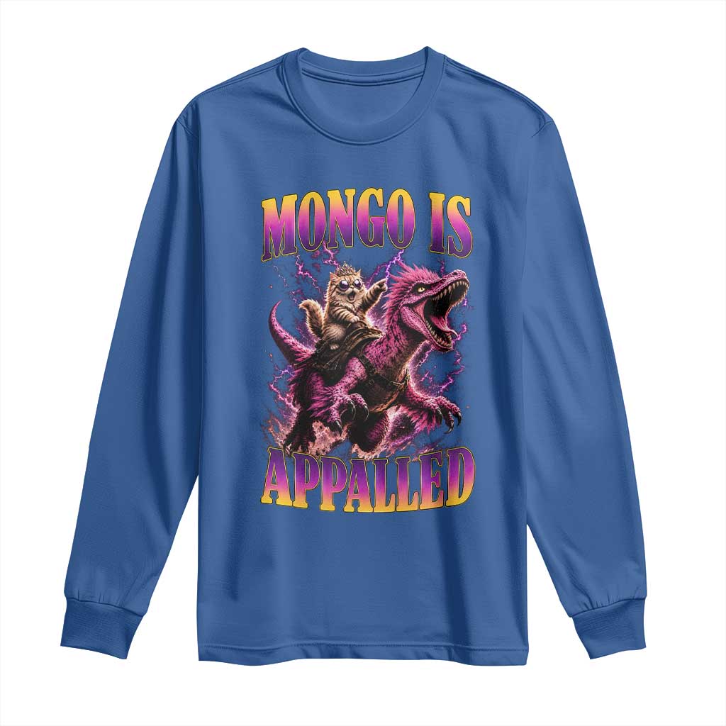 Fantasy Book Reader Geeky Cat Lover Long Sleeve Shirt Mongo Is Appalled