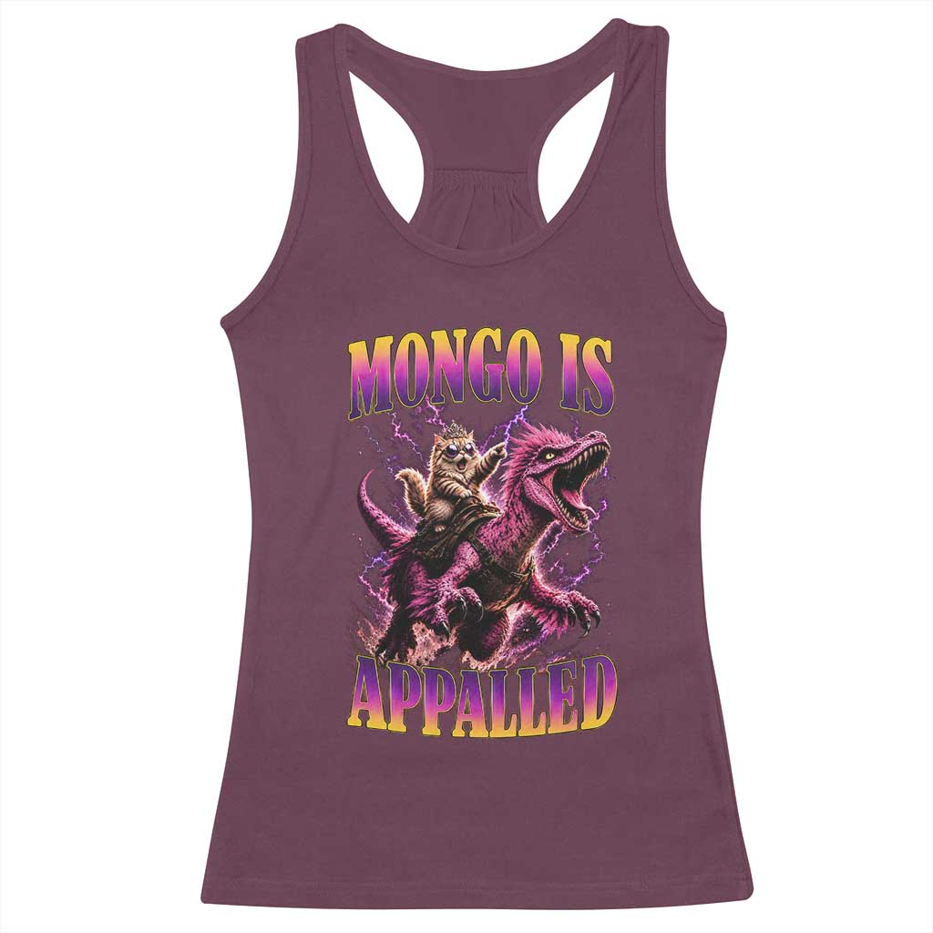Fantasy Book Reader Geeky Cat Lover Racerback Tank Top Mongo Is Appalled