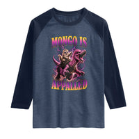 Fantasy Book Reader Geeky Cat Lover Raglan Shirt Mongo Is Appalled