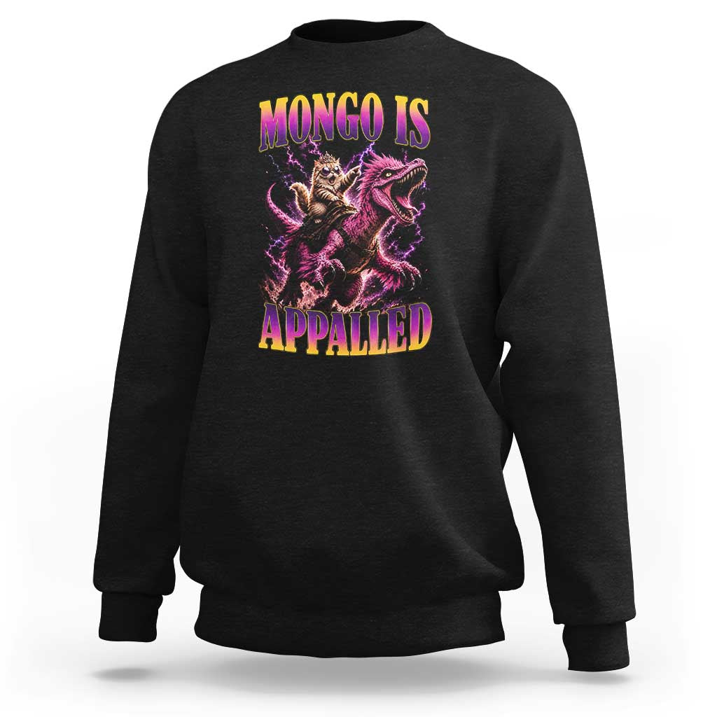 Fantasy Book Reader Geeky Cat Lover Sweatshirt Mongo Is Appalled