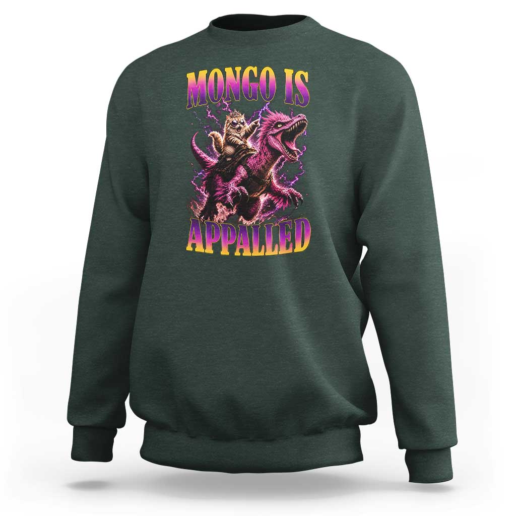 Fantasy Book Reader Geeky Cat Lover Sweatshirt Mongo Is Appalled
