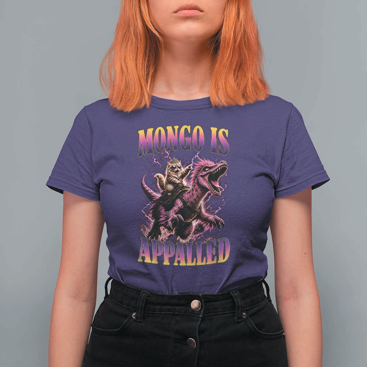 Fantasy Book Reader Geeky Cat Lover T Shirt For Women Mongo Is Appalled