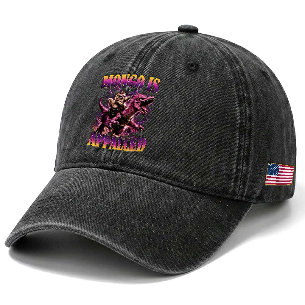 Fantasy Book Reader Geeky Cat Lover Washed Cotton Baseball Cap Mongo Is Appalled