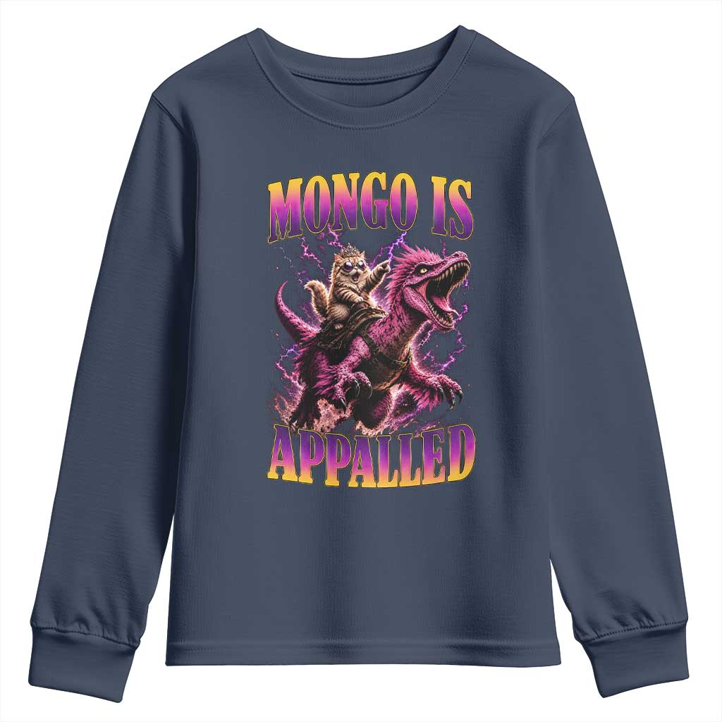Fantasy Book Reader Geeky Cat Lover Youth Sweatshirt Mongo Is Appalled