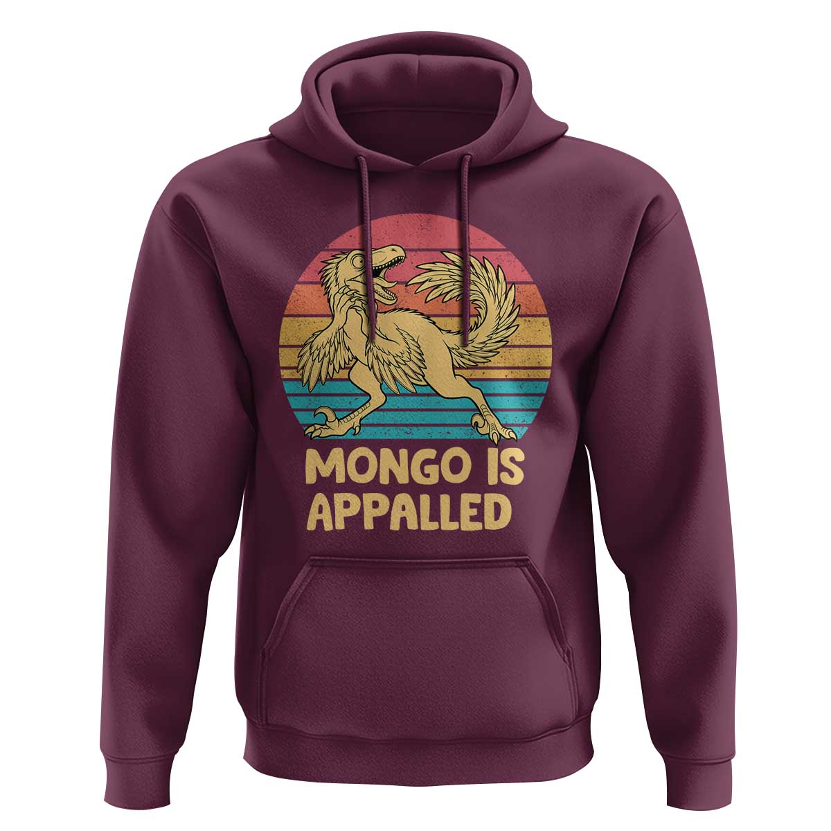 Mongo Is Appalled Hoodie Funny Dinosaur Gamer Book Lover Retro Gift