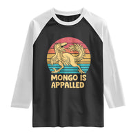 Mongo Is Appalled Raglan Shirt Funny Dinosaur Gamer Book Lover Retro Gift