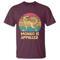 Mongo Is Appalled T Shirt Funny Dinosaur Gamer Book Lover Retro Gift