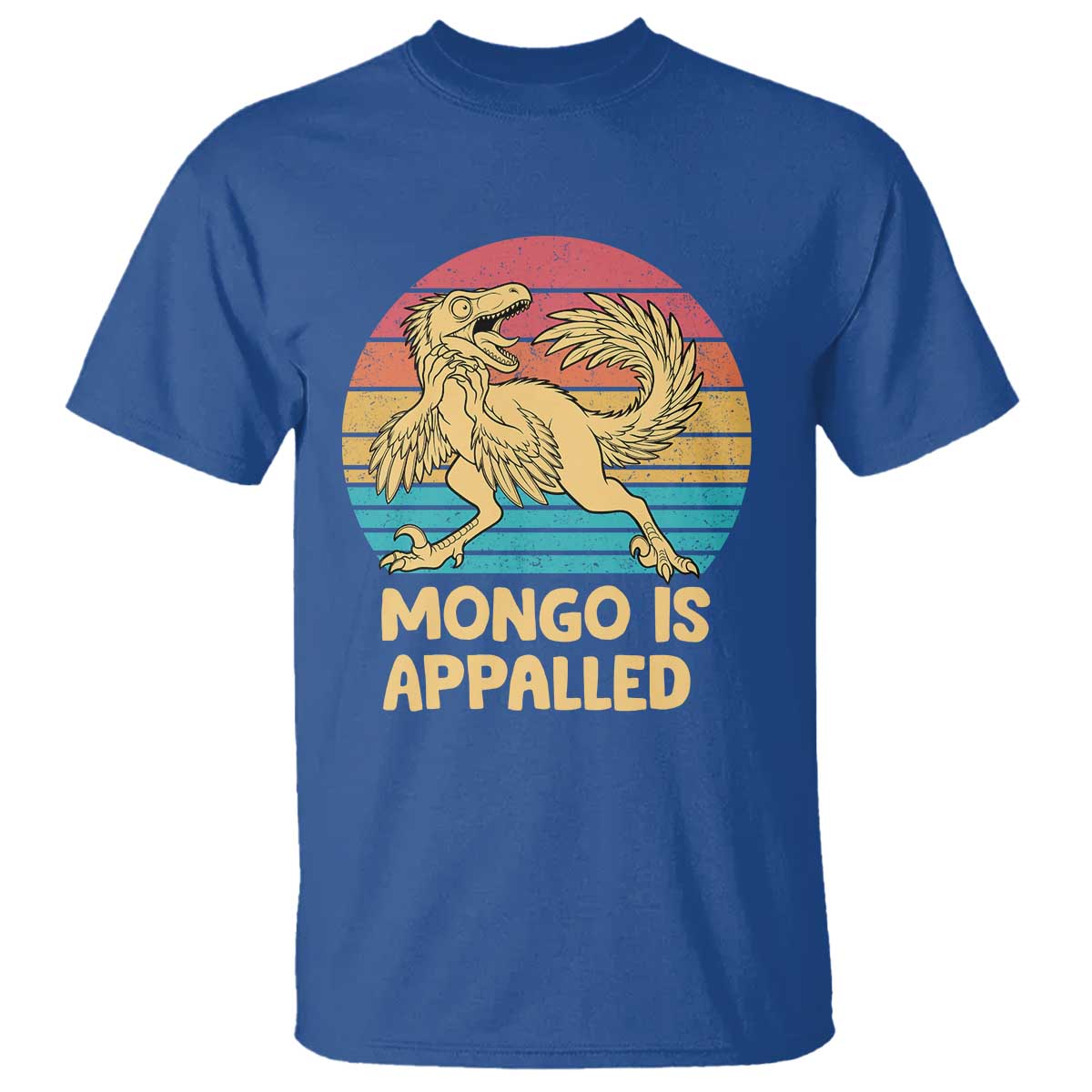Mongo Is Appalled T Shirt Funny Dinosaur Gamer Book Lover Retro Gift