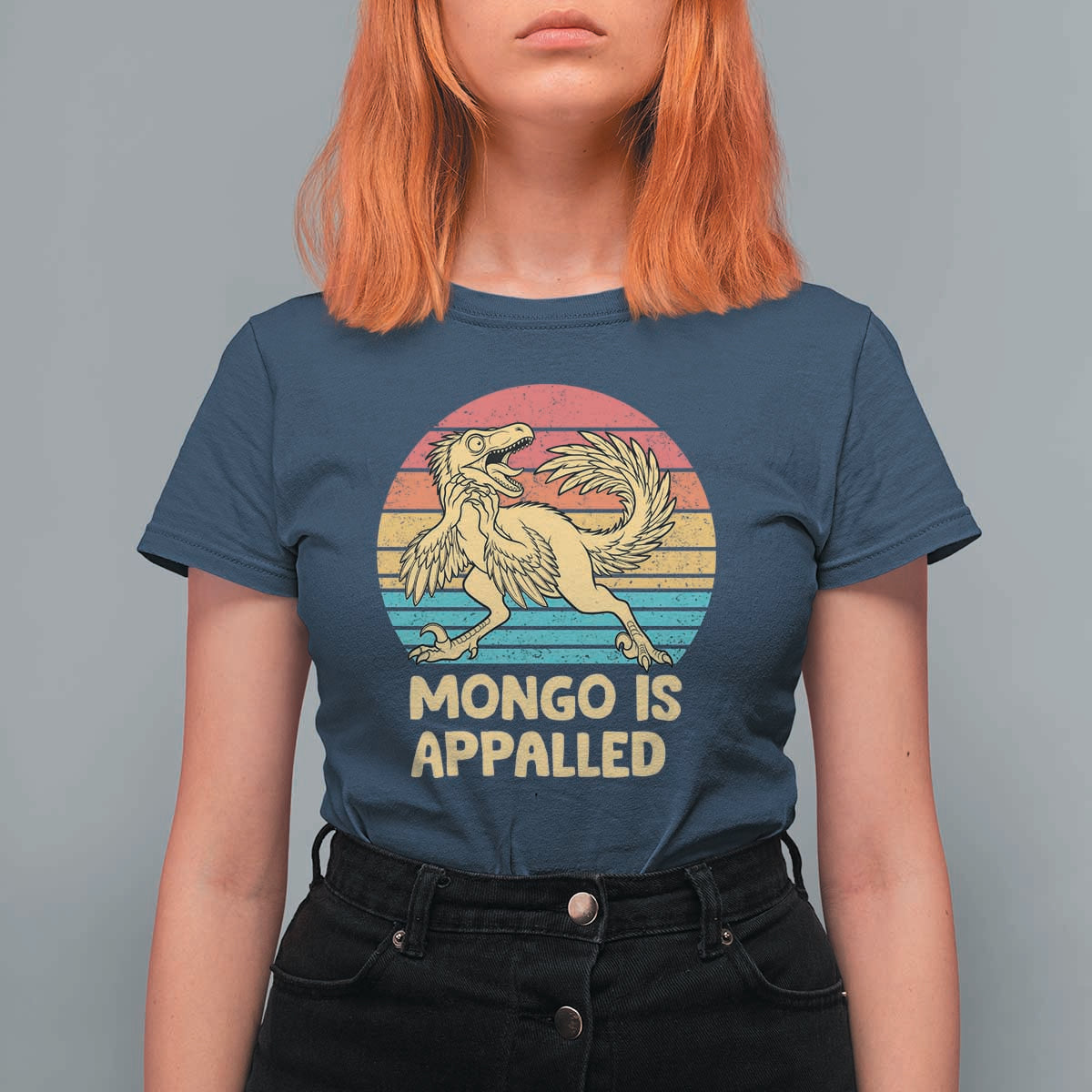 Mongo Is Appalled T Shirt For Women Funny Dinosaur Gamer Book Lover Retro Gift