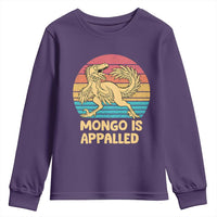 Mongo Is Appalled Youth Sweatshirt Funny Dinosaur Gamer Book Lover Retro Gift