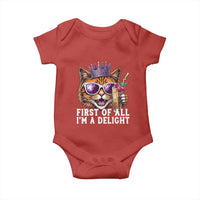 First Of All Im A Delight Princess Cat Quote Baby Onesie Sci-Fi Book Lover Gift