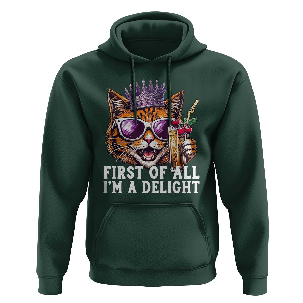 First Of All Im A Delight Princess Cat Quote Hoodie Sci-Fi Book Lover Gift