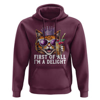First Of All Im A Delight Princess Cat Quote Hoodie Sci-Fi Book Lover Gift