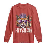 First Of All Im A Delight Princess Cat Quote Long Sleeve Shirt Sci-Fi Book Lover Gift